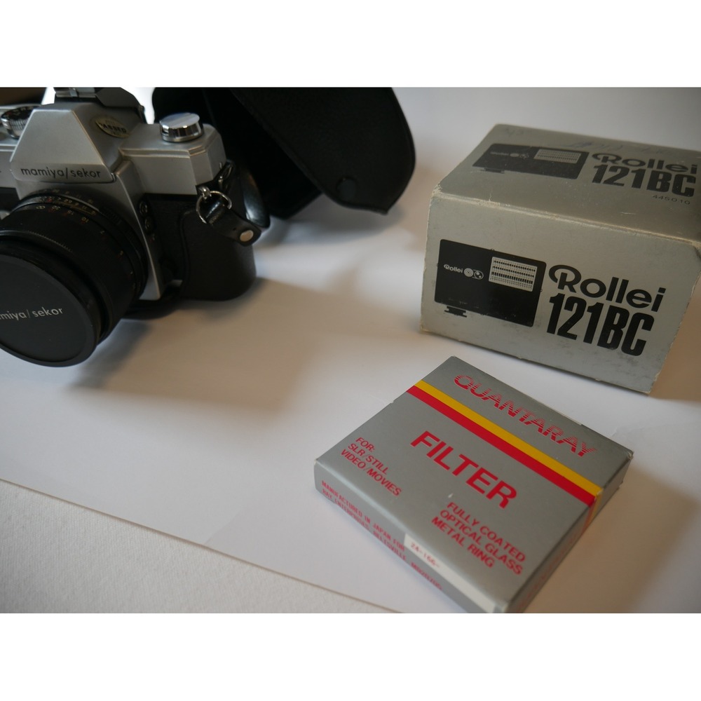 Mamiya Sekor 1000 DTL 35mm SLR Film Camera Bundle Rollei Flash Filters Manual - Picture 2 of 12